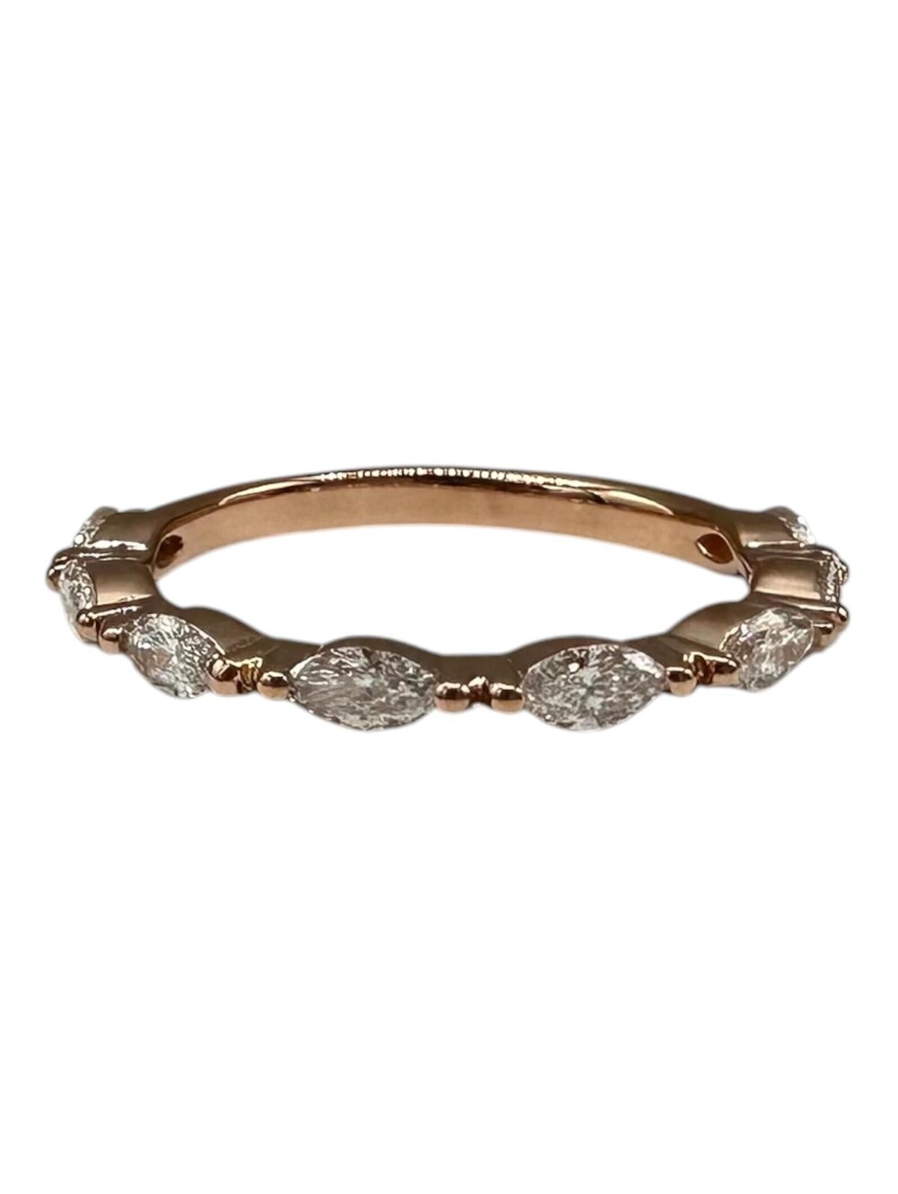 Marquise Lab Grown Diamond Ring 14kt Rose Gold 0.50ctw EF VS New